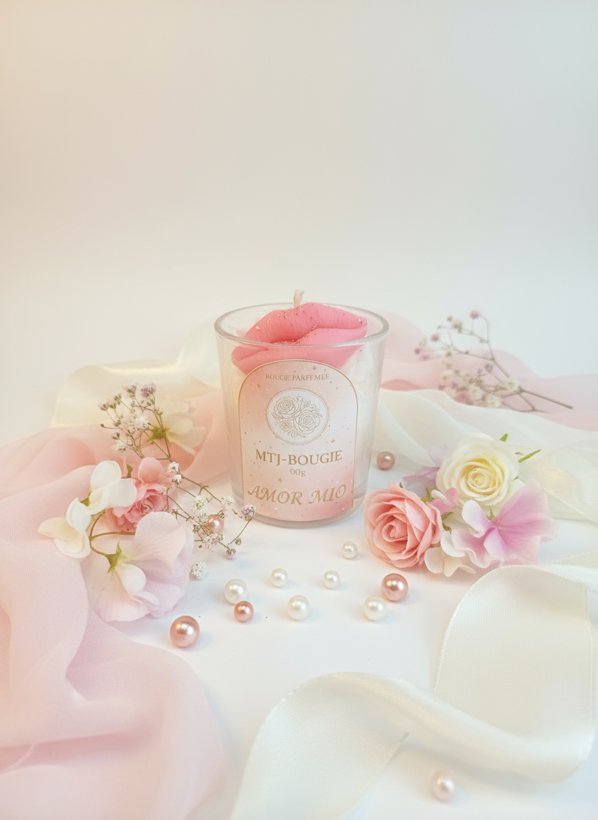 Bougie Amor Mio - Photo raffinée