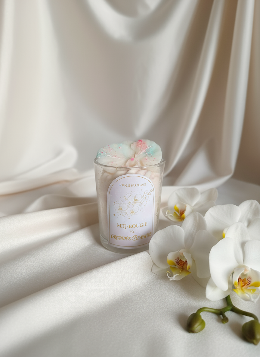 Bougie Orchidée Blanche - MTJ Bougie