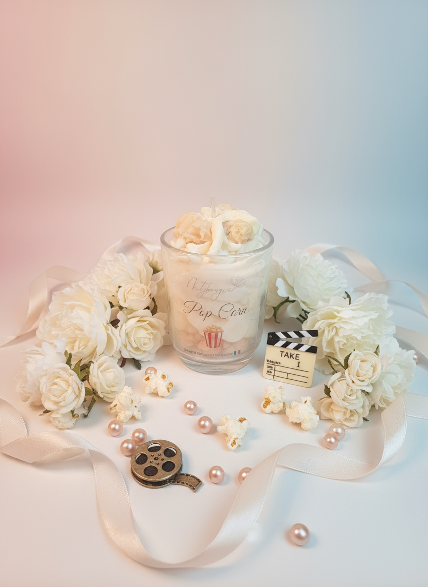 Bougie Pop Corn - Photo raffinée