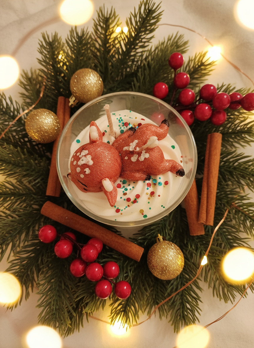 Bougie vue de dessus - mèche coupée