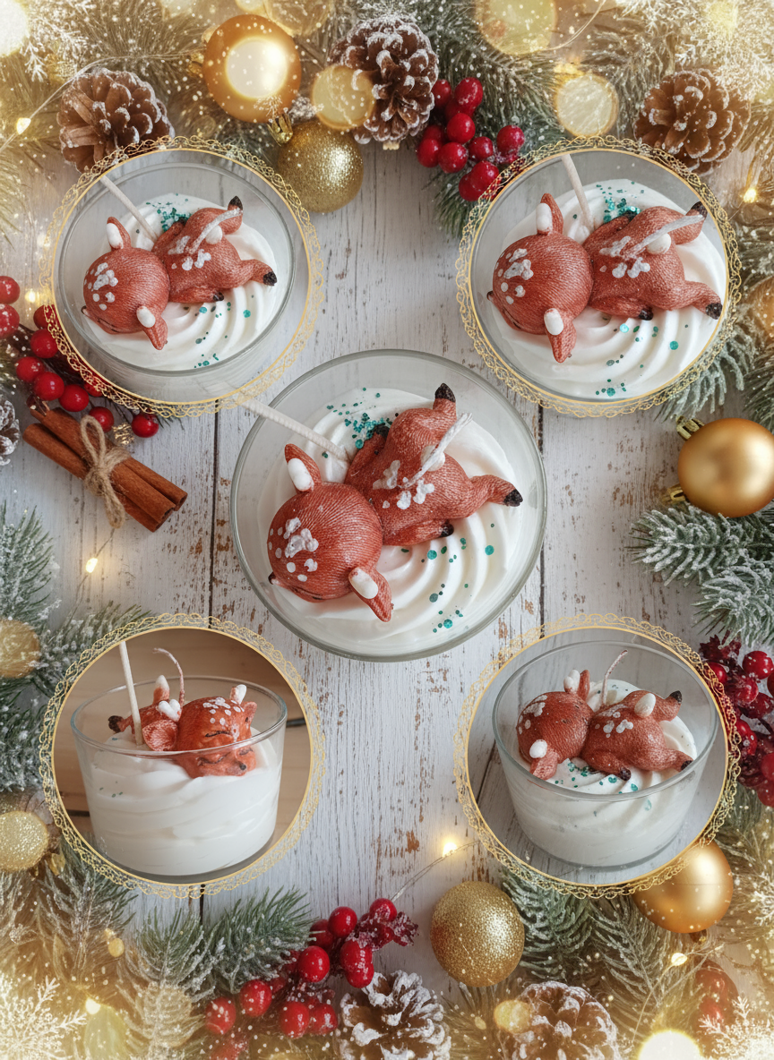 Composition bougie thème Noël